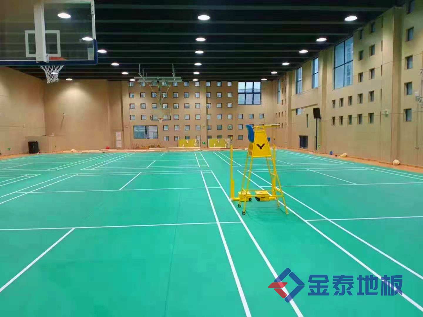 供应北京羽毛球运动地胶 耐磨 防滑 静音  羽毛球地板  羽毛球PVC地板