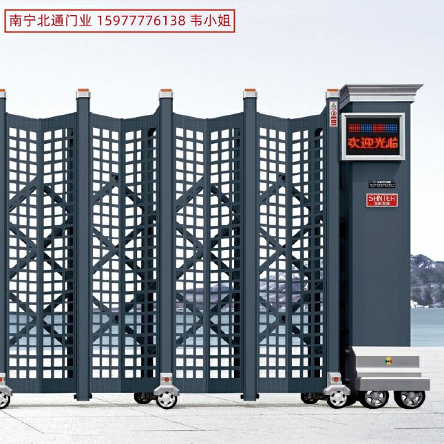 南宁市伸缩门闸拉门，厂房大门自动门，推拉电动门  南宁圣田伸缩门  南宁伸缩门安装