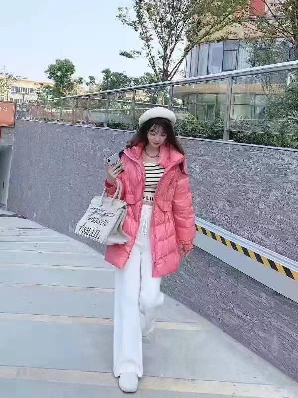 偶姿羽绒服 22年新款中长款大版型羽绒服反季清仓尾货