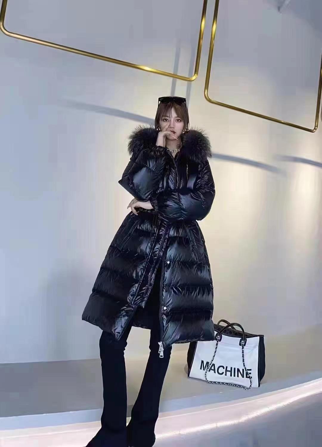 偶姿羽绒服 22年新款中长款大版型羽绒服反季清仓尾货