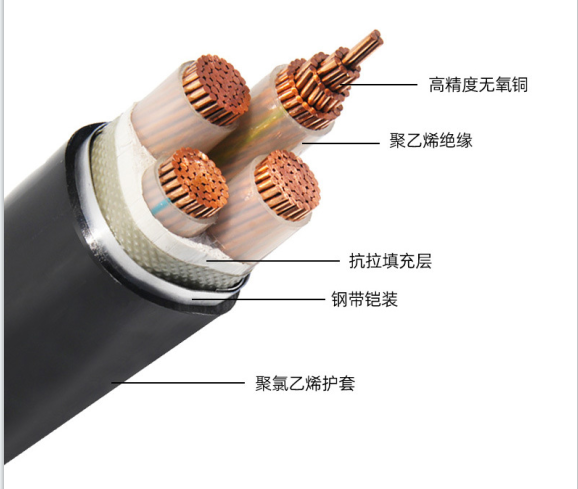 青岛天行钢带铠装电力电缆线 国标电缆线  铠装电缆  钢带铠装电缆  钢丝铠装电缆
