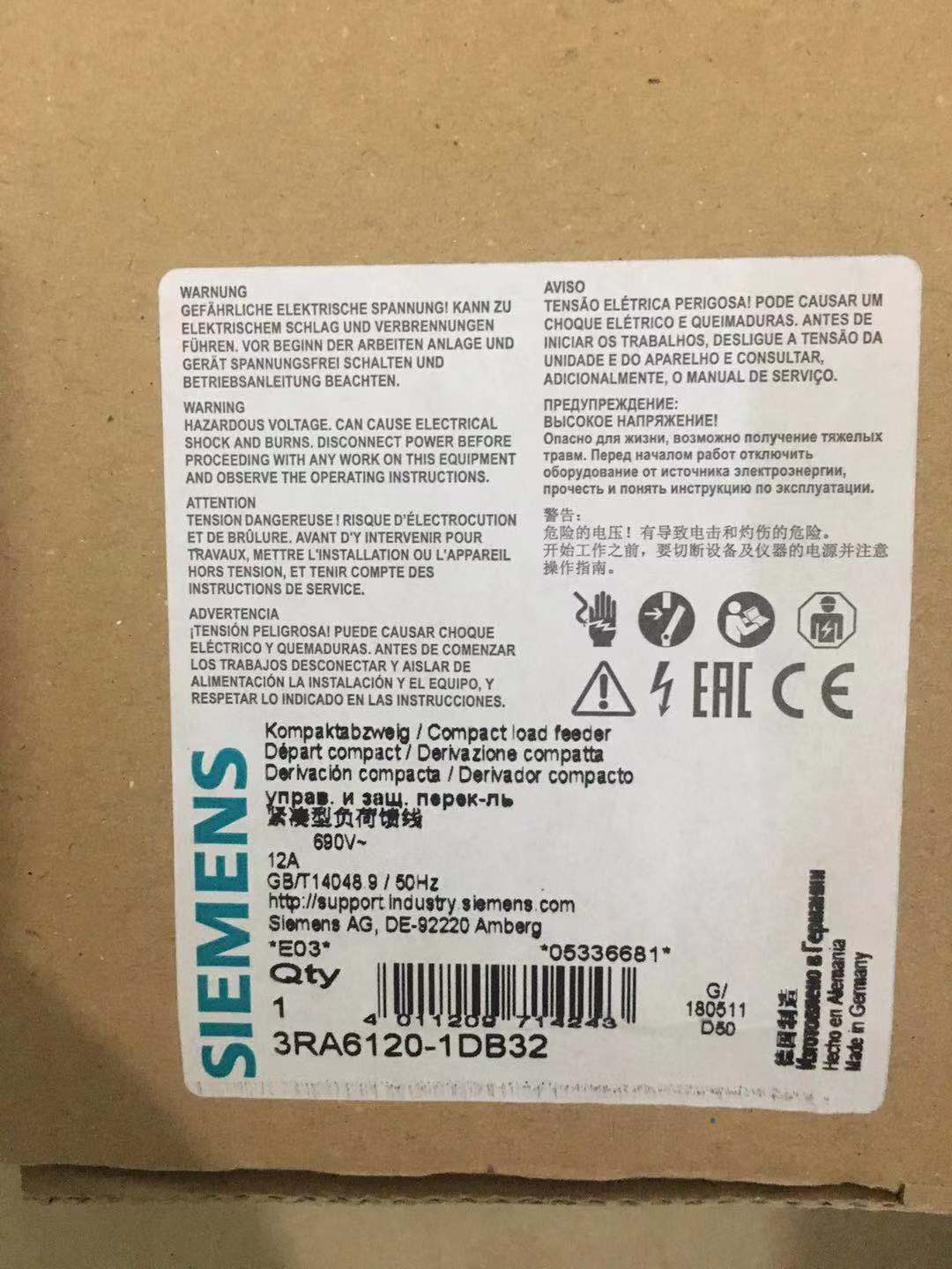 3RA61202AP32  熔断器 接触器  继电器 变压器  断路器 传感器