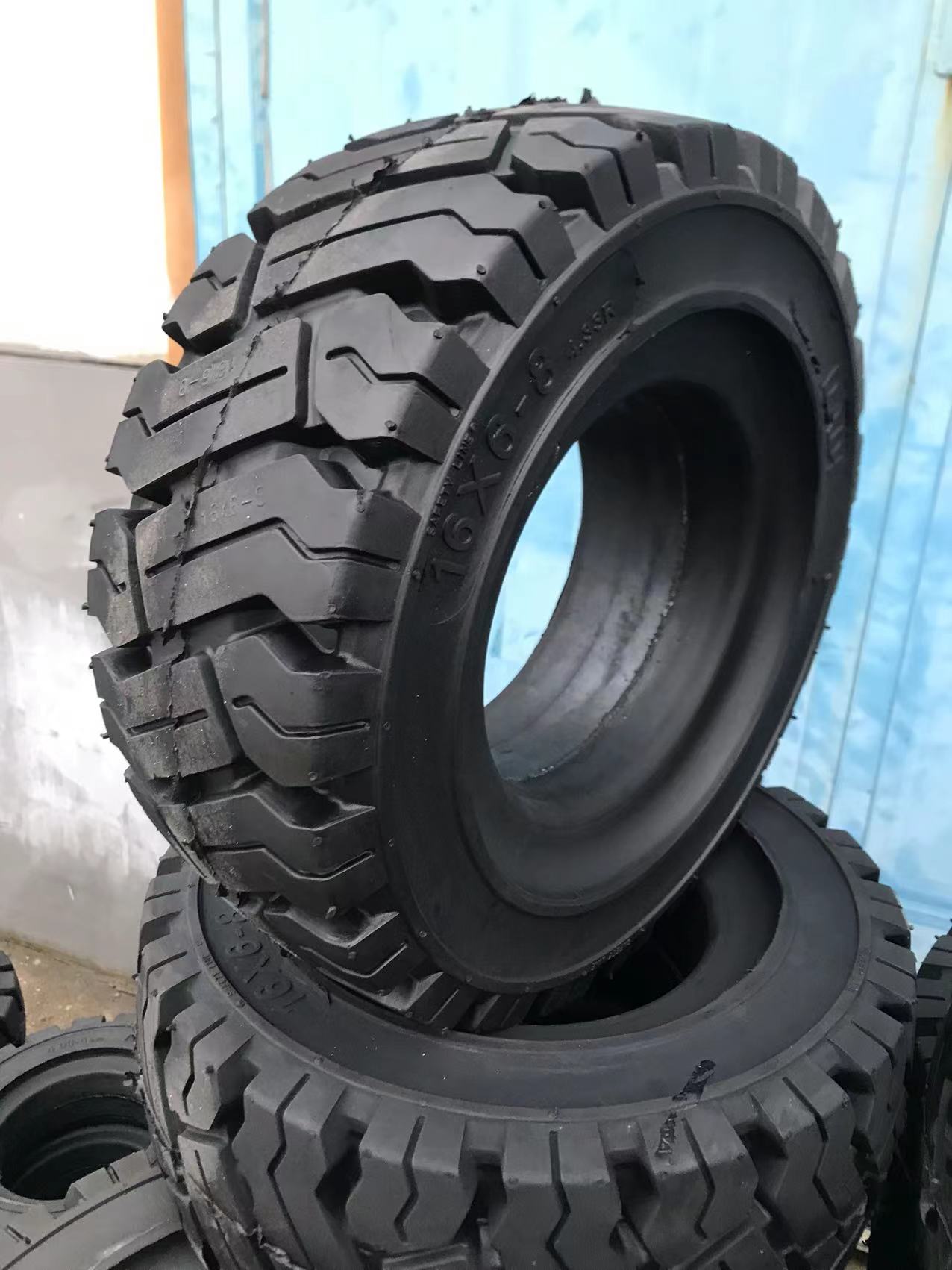 除雪设备实心轮胎16x6-8拖车实心轮胎16*6-8平板拖车  叉车轮胎