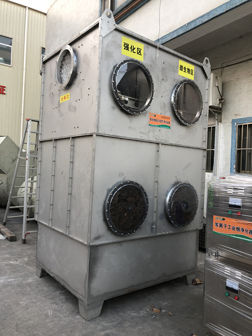 广东茶山生物滴滤塔 生物废气除臭装置  启绿环保  废气净化