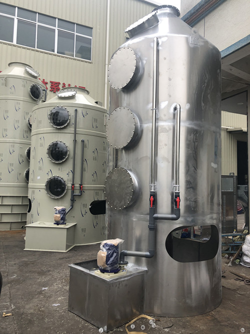 广东石碣旋流板喷淋塔 粉尘净化除尘设备  启绿环保  旋流板除尘塔
