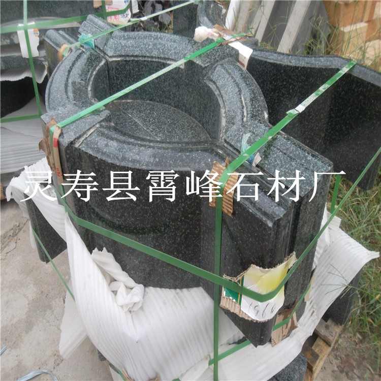 森林绿石材 深绿麻花岗岩 万年青石材火烧面