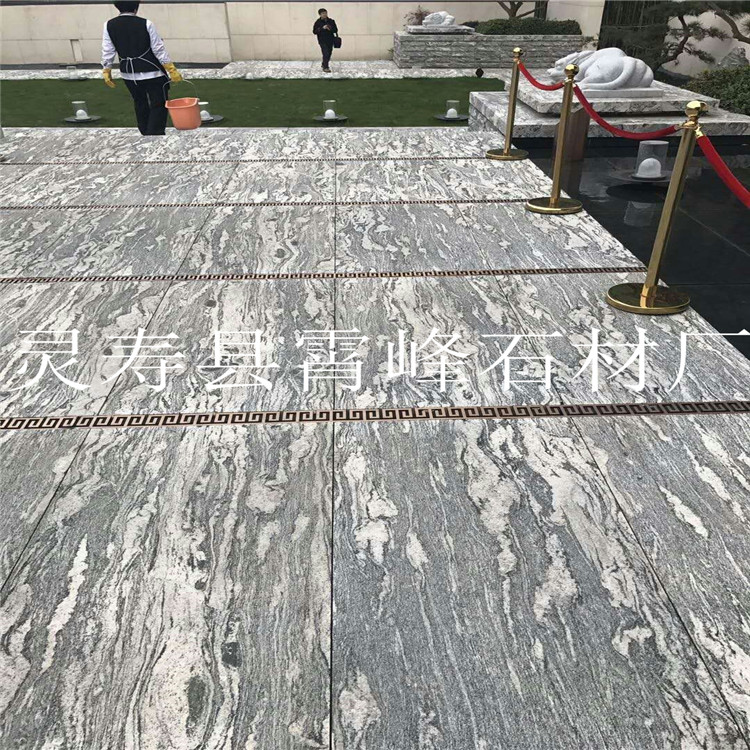 大漠流金石材幻彩麻花岗岩水洗面喷砂面外墙干挂板  浪淘沙外墙干挂板