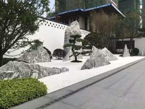 白石子枯山水装饰白鹅卵石机制白石子  枯山水白石子