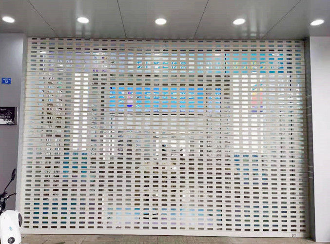 加一门业铝合金冲孔卷闸门商场水晶卷帘门遥控快速门  店铺水晶卷帘门  商铺透明卷帘门