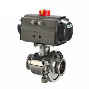 气动卡箍球阀  气动球阀  气动食品级球阀