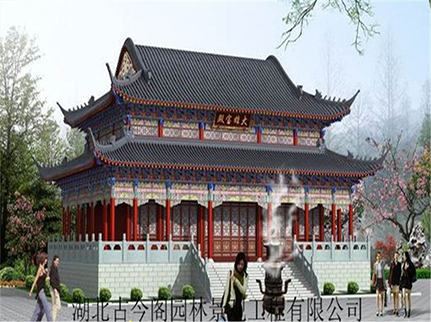 江西寺庙施工队 祠堂施工队 仿古牌坊设计施工  仿古寺庙设计施工
