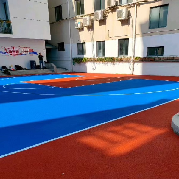 西安陶瓷颗粒路面、彩色防滑路面，美观结实耐磨  西安彩色防滑路面  西安防滑路面