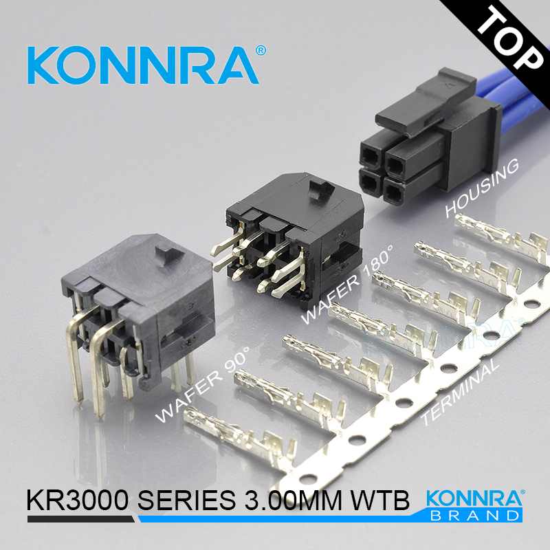 MX3.0端子线 双排线对板带扣机器人接插件 莫仕43045  康瑞连接器  3.0mm间距  莫仕连接器
