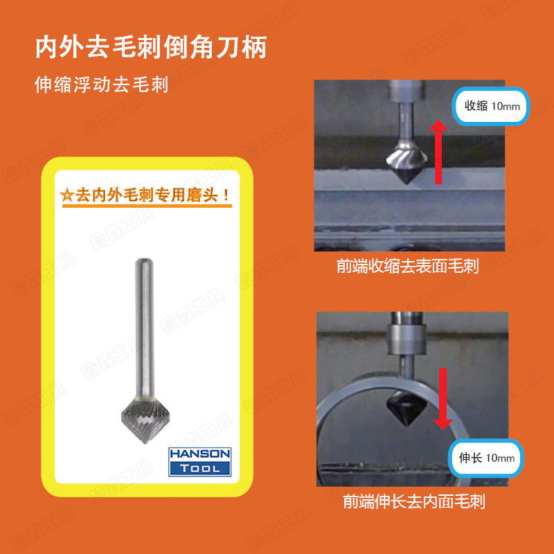 日本进口KATO伸缩浮动去内外毛刺倒角刀柄DBR7-1D  浮动倒角刀柄  伸缩浮动刀柄  日本KATO