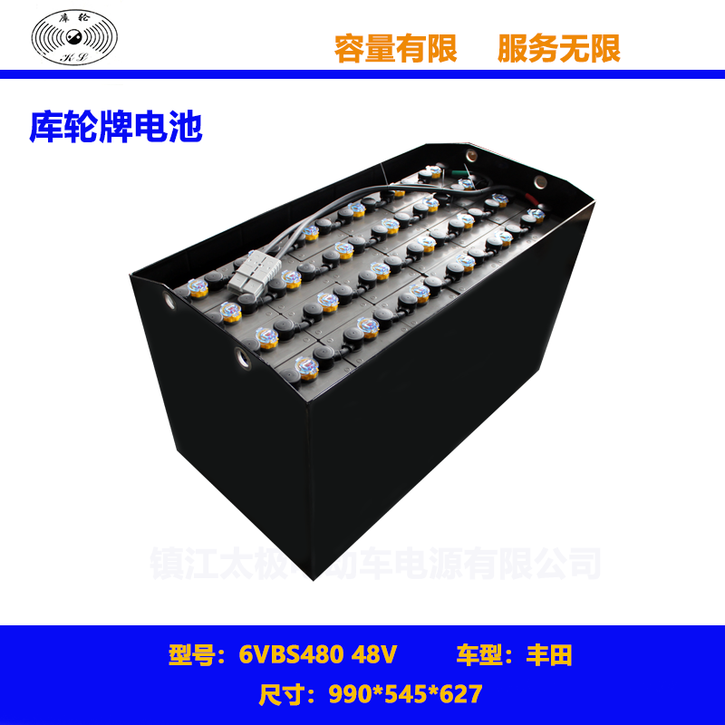 丰田8FBN25叉车电池组6VBS480 48V照片及尺寸