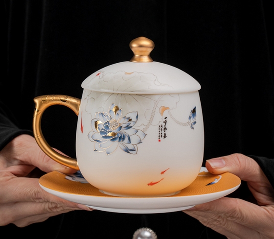 陶瓷水杯陶瓷茶杯礼品杯陶瓷杯定做马克杯骨瓷咖啡杯  骨瓷咖啡杯碟  陶瓷茶杯水杯  陶瓷办公会议盖杯
