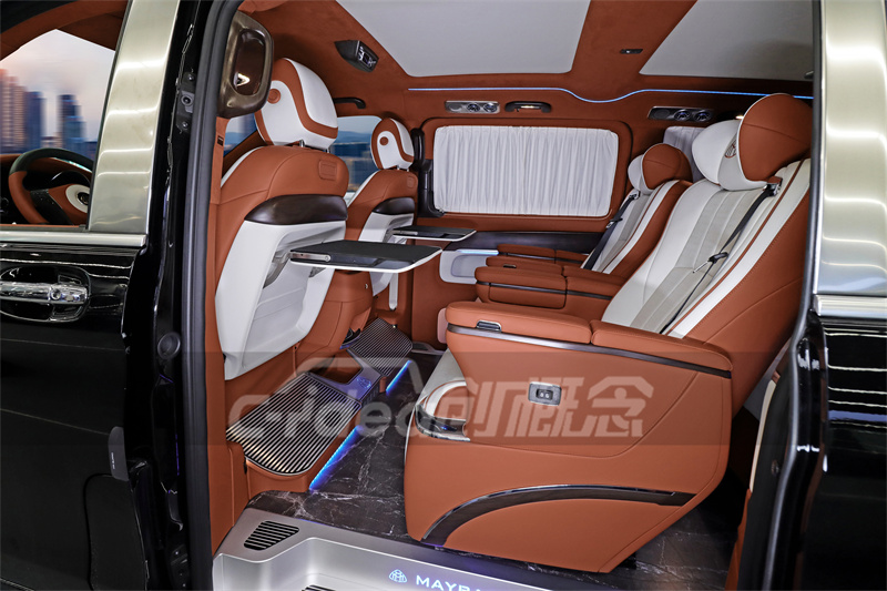 奔驰V260定制全新七座内饰，重新定义出行的意义  奔驰V260改装内饰  奔驰V260内饰改装