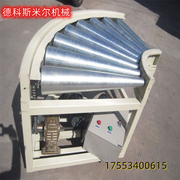 90度滚筒转弯机环形循环滚筒流水线  180度滚轮轴转弯