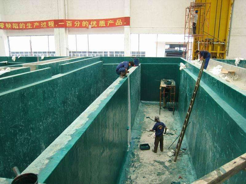 揭阳酸碱池防腐，污水池防腐工程，乙烯基重防腐