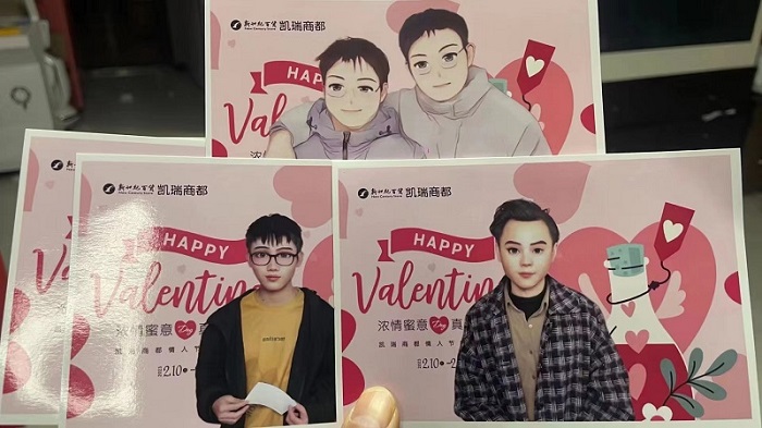 天津暖场即刻漫画创意互动漫画脸拍照打印道具租赁  创意互动即刻漫画