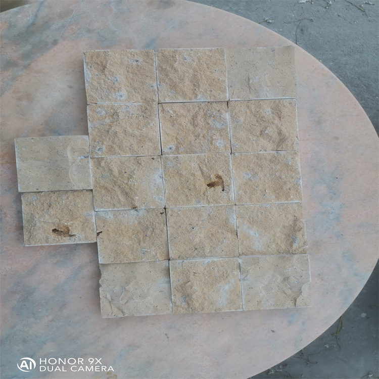 黄洞石马蹄石 仿古石 铺地广场文化砖出售  马蹄砖  面包石