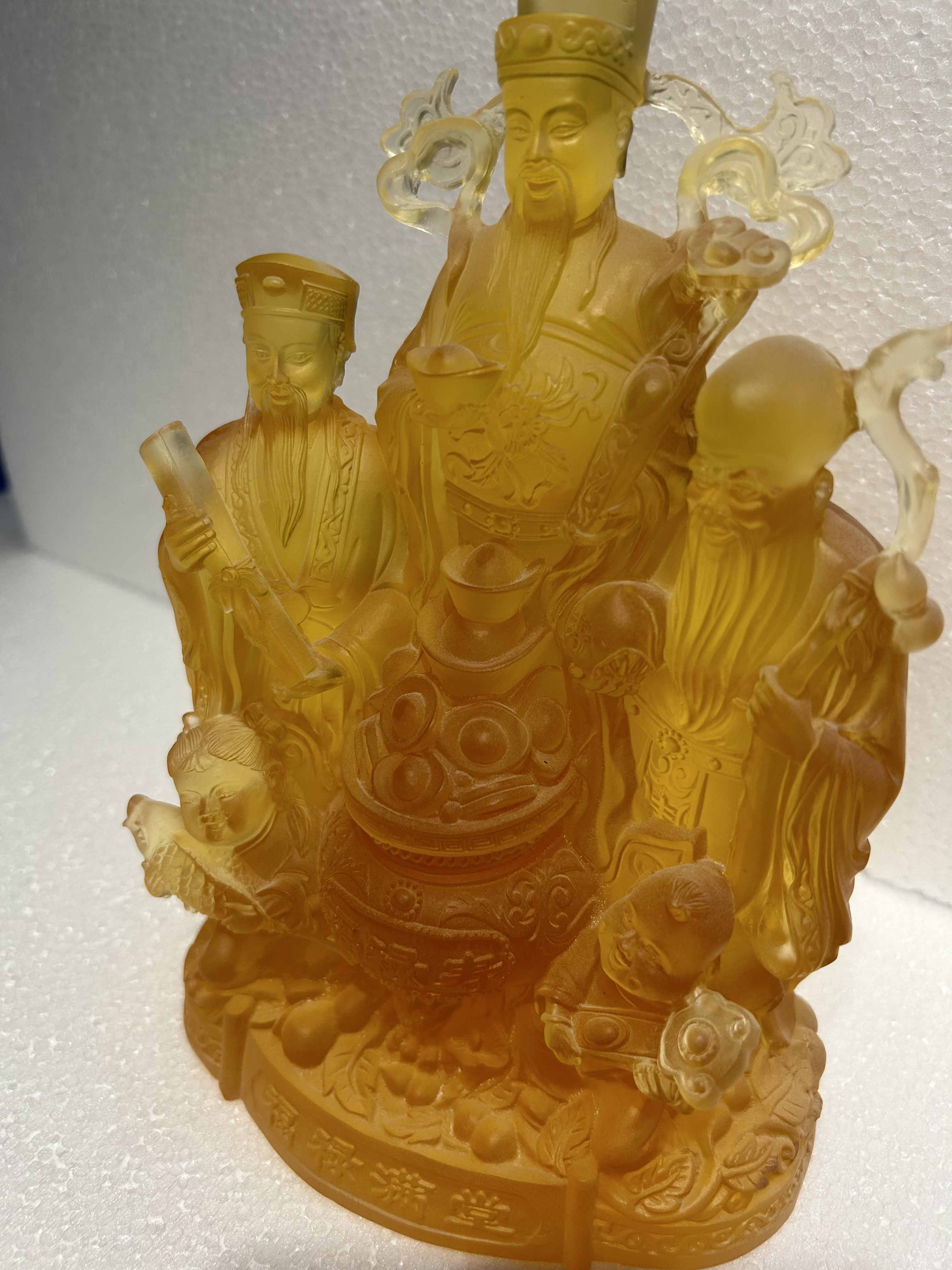 琉璃福禄寿三星 琉璃佛像 琉璃工艺品  琉璃摆件  琉璃工厂