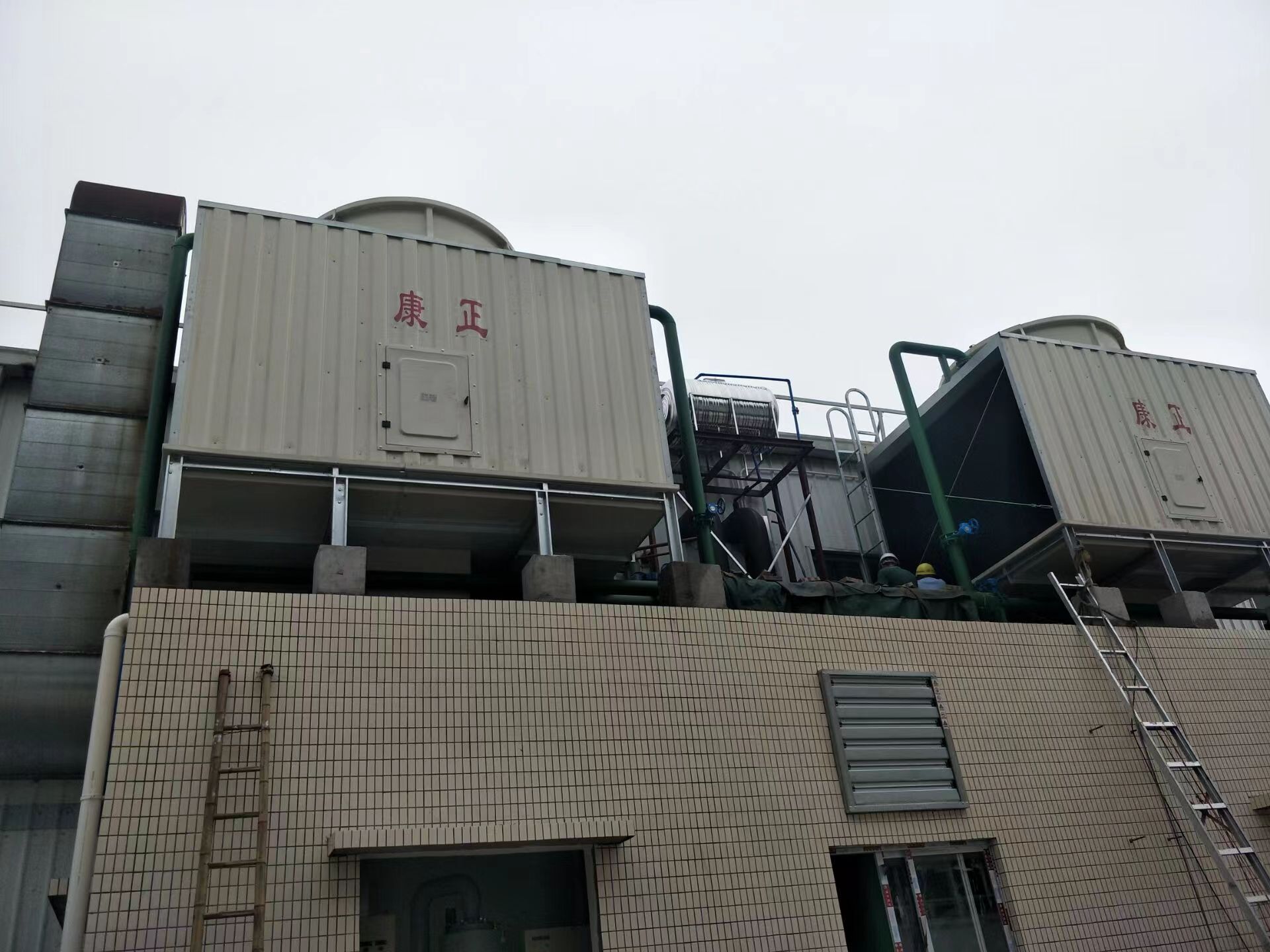 康正方形玻璃钢横流式冷却塔CK-600  广州冷却塔  广东冷却塔  方形逆流式冷却塔