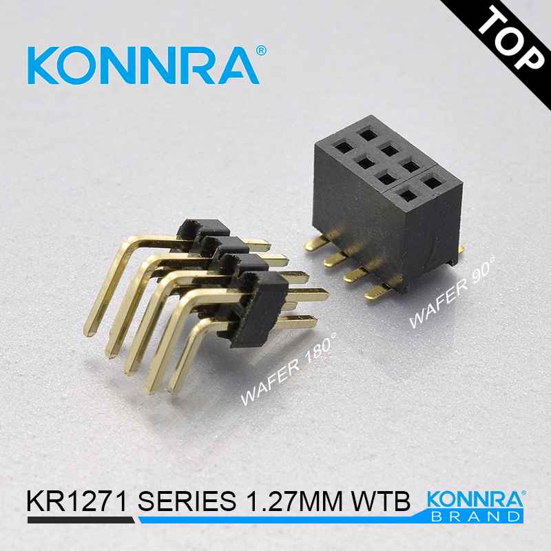 KR1271双排DIP板对板安防系统连接器仿杜邦PH1.27  康瑞连接器  1.27mm间距  杜邦PH1.27连接器