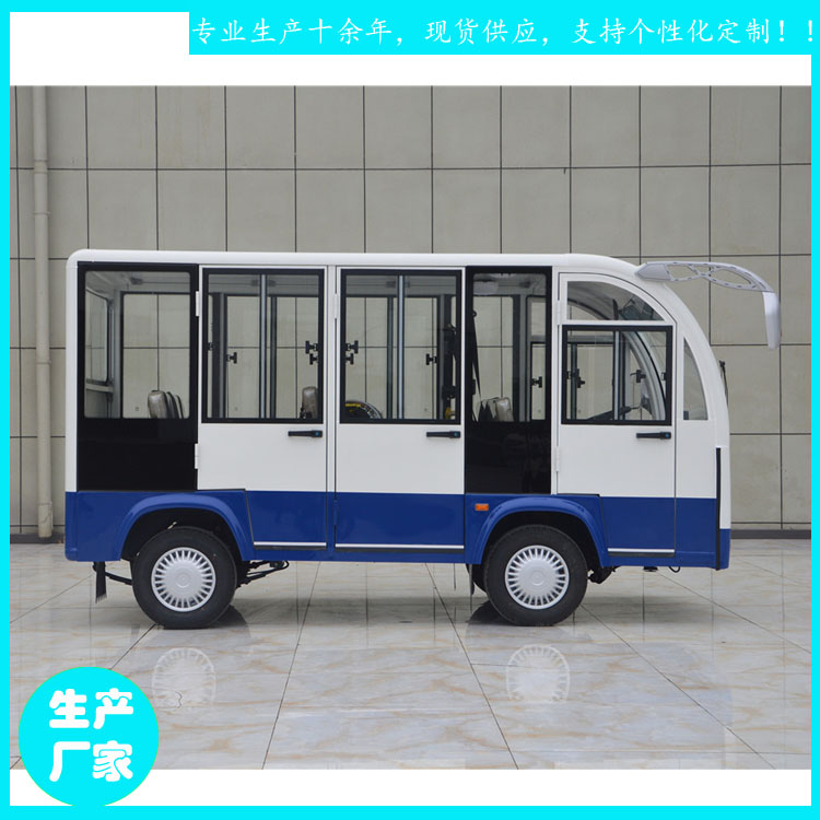 齐齐哈尔市8座封闭观光车工厂直营四轮电瓶观光车  鑫威  电动观光车