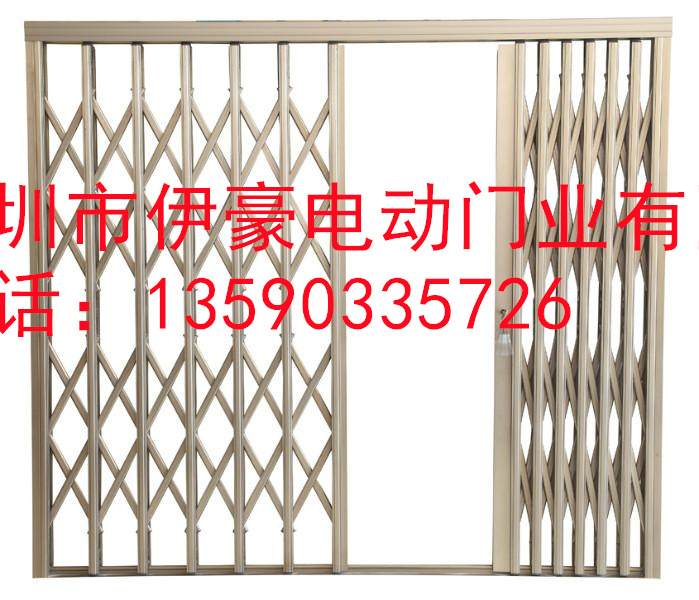 布吉拉闸门/东门手动不锈钢推拉门制作厂家伊豪门业  深圳拉闸门  深圳市拉闸门