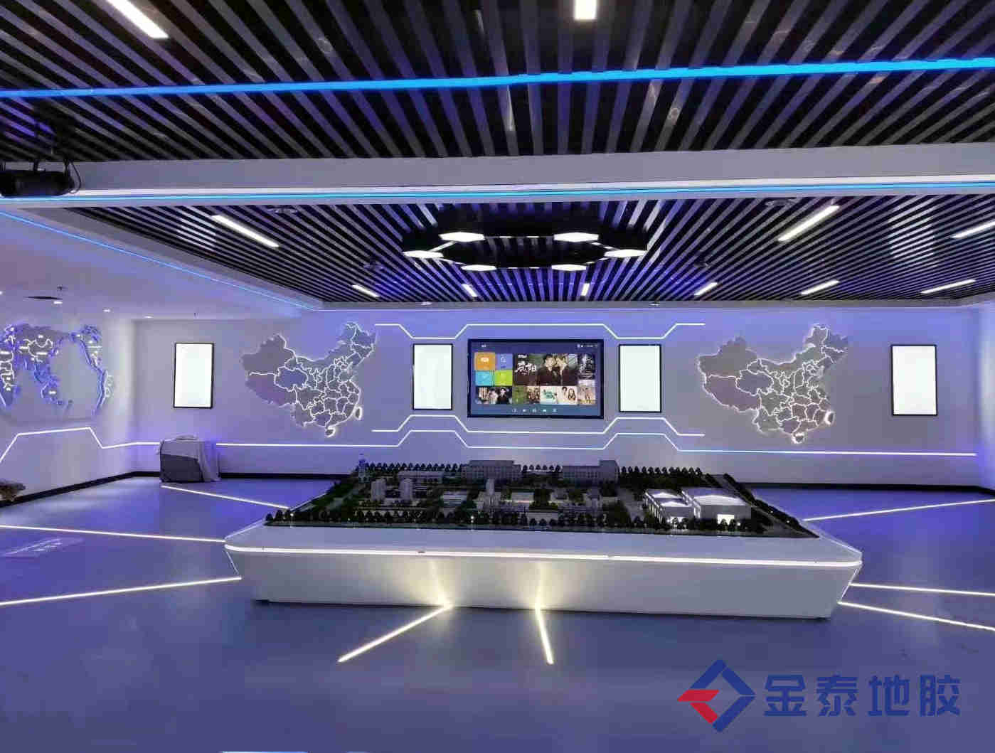 供应锦州展厅塑胶地板 耐磨 环保 防滑  展厅PVC地板  展厅地胶
