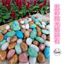 清远五彩鹅卵石地铺案例，抛光雨花石市场，河岸回填石
