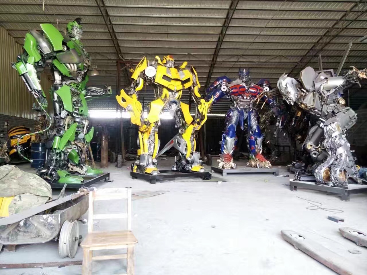 大型金属机器人模型大型铁艺变形金刚模型出租  变形金刚展租赁  变形金刚出租