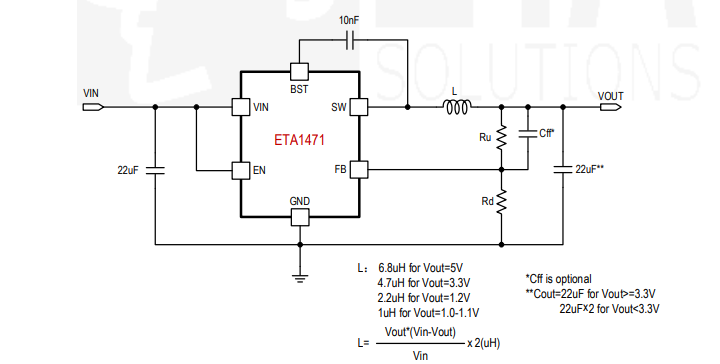 ETA1471FT2G 28V/3A 高效同步降压变换器芯片  电池充电器芯片