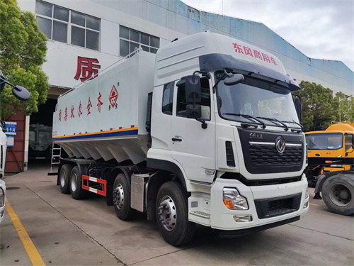 东风天龙前四后八短四轴饲料车，适合跑高速，不超载  38方饲料车厂家  前四后八饲料车厂家  东风天龙饲料车