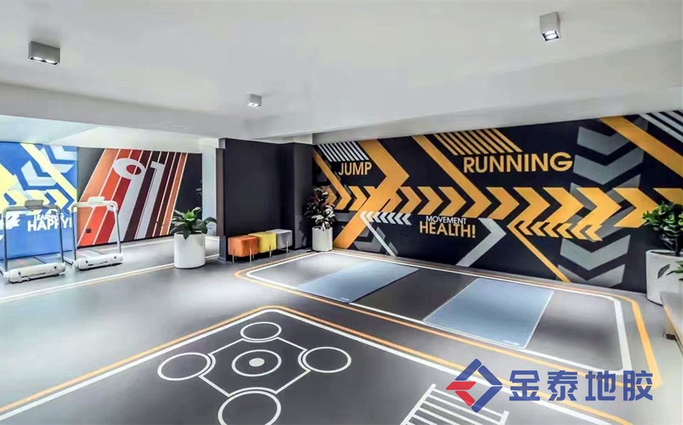 供应沧州健身房运动地胶 环保 耐磨  健身房PVC地板  健身房塑胶地板