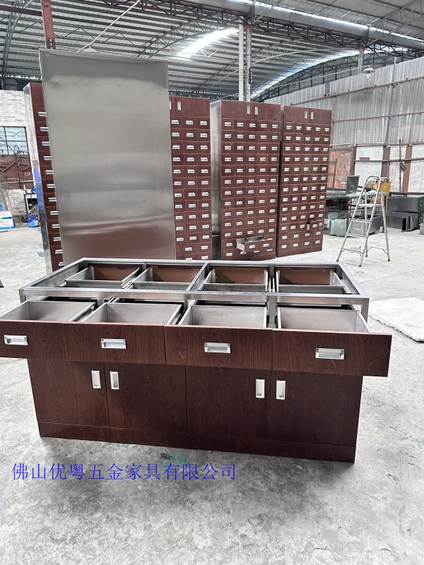 广州中药展示柜药店药材柜中药储物柜定做厂家