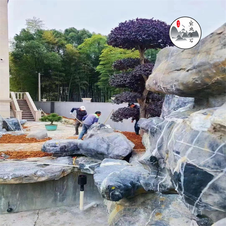 广东太湖石批发商/工程太湖石假山设计/园林窟窿石