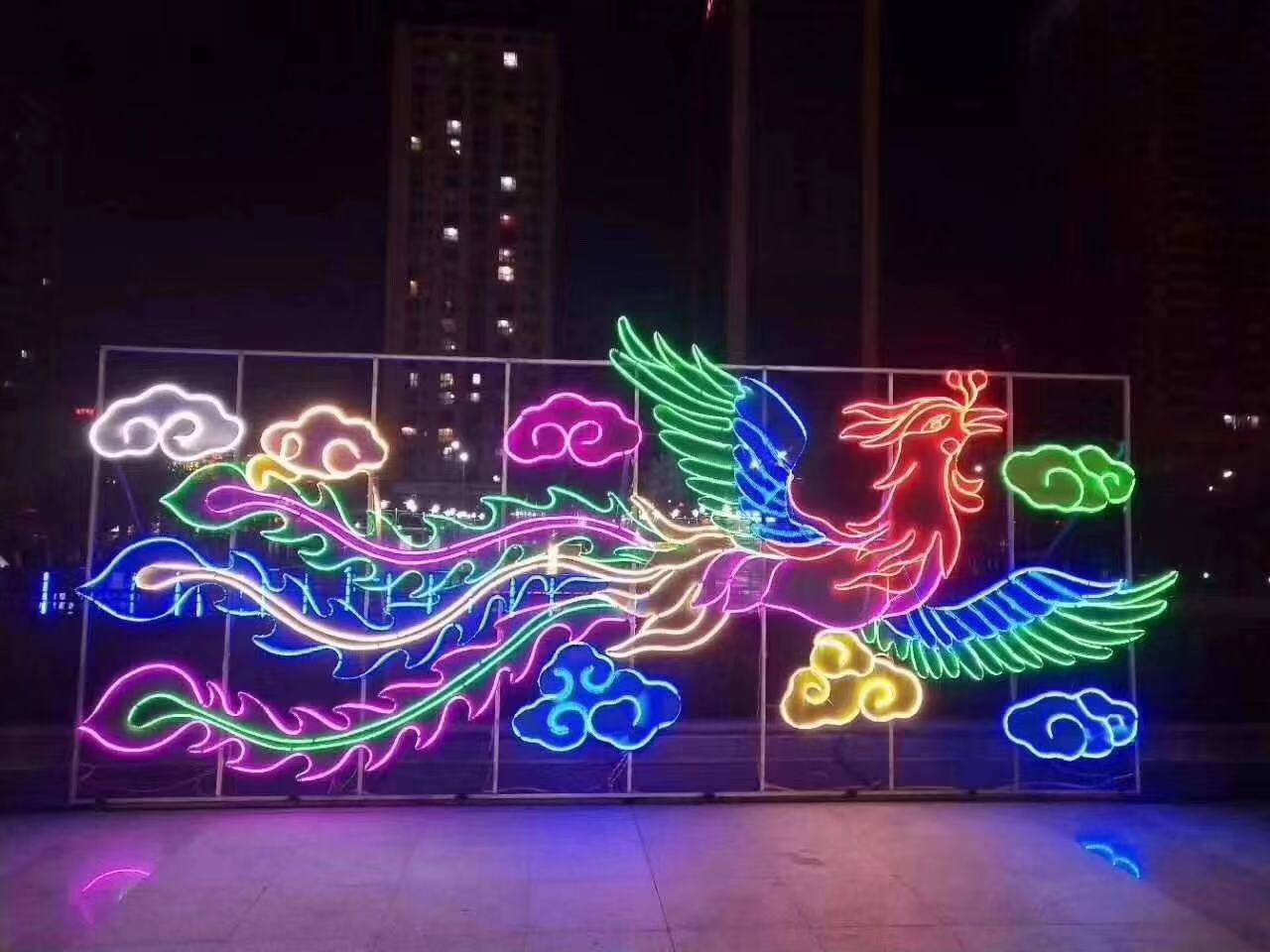 广西户外广场景区文旅夜游灯光秀造型灯亮化灯光节厂家  灯光展造型出租  彩灯制作厂家  灯光节制作厂家