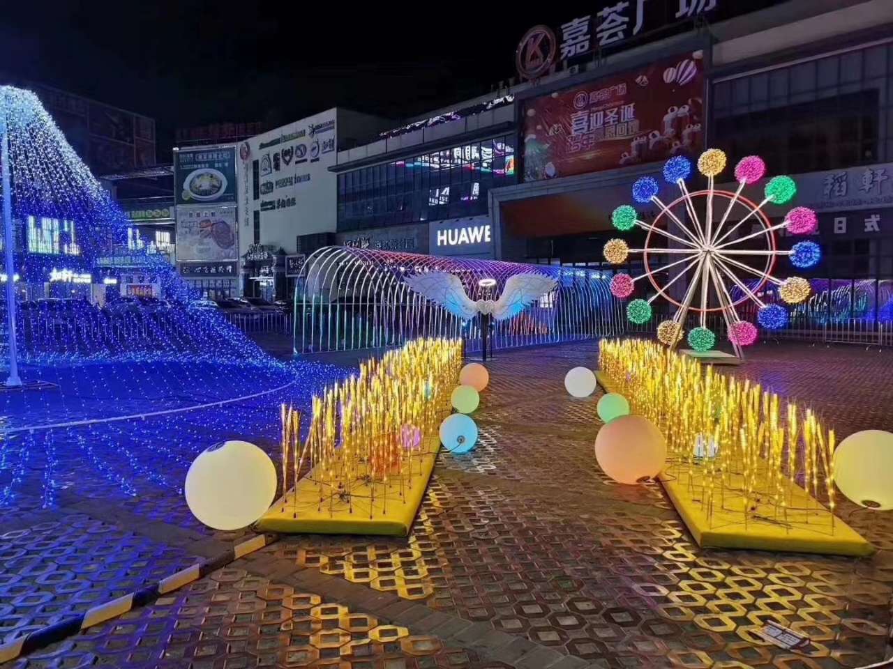 广西户外广场景区文旅夜游灯光秀造型灯亮化灯光节厂家  灯光展造型出租  彩灯制作厂家  灯光节制作厂家