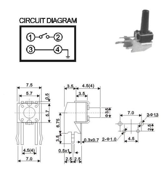 QC-011 立式直插 侧按 轻触开关全系列 微型按钮开关  按键开关  敏感型开关