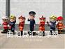 玻璃钢卡通消防员镂空拍照网红儿童乐园雕塑