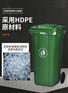 中新120升加厚塑胶翻盖可挂车户外环卫塑料垃圾桶