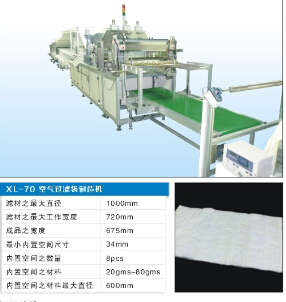 XL-70空气过滤袋初效中效过滤袋集尘袋制造机 初效过滤器 中效过滤器