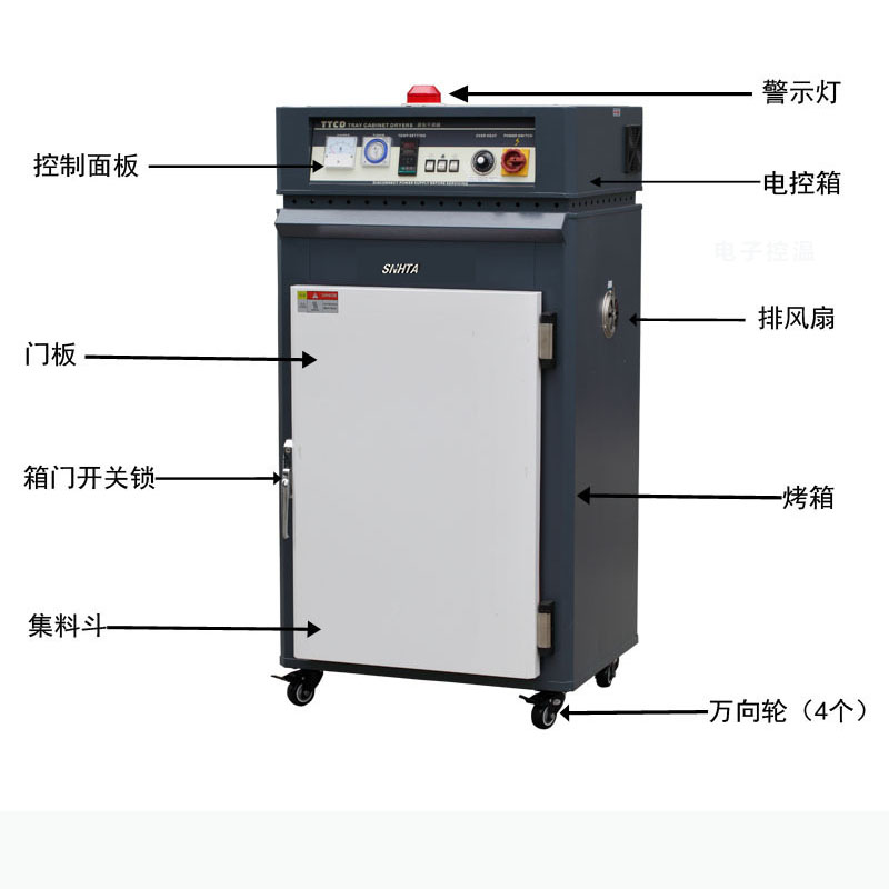塑料箱式烘干机塑料干燥机工业烤箱不锈钢托盘烤箱