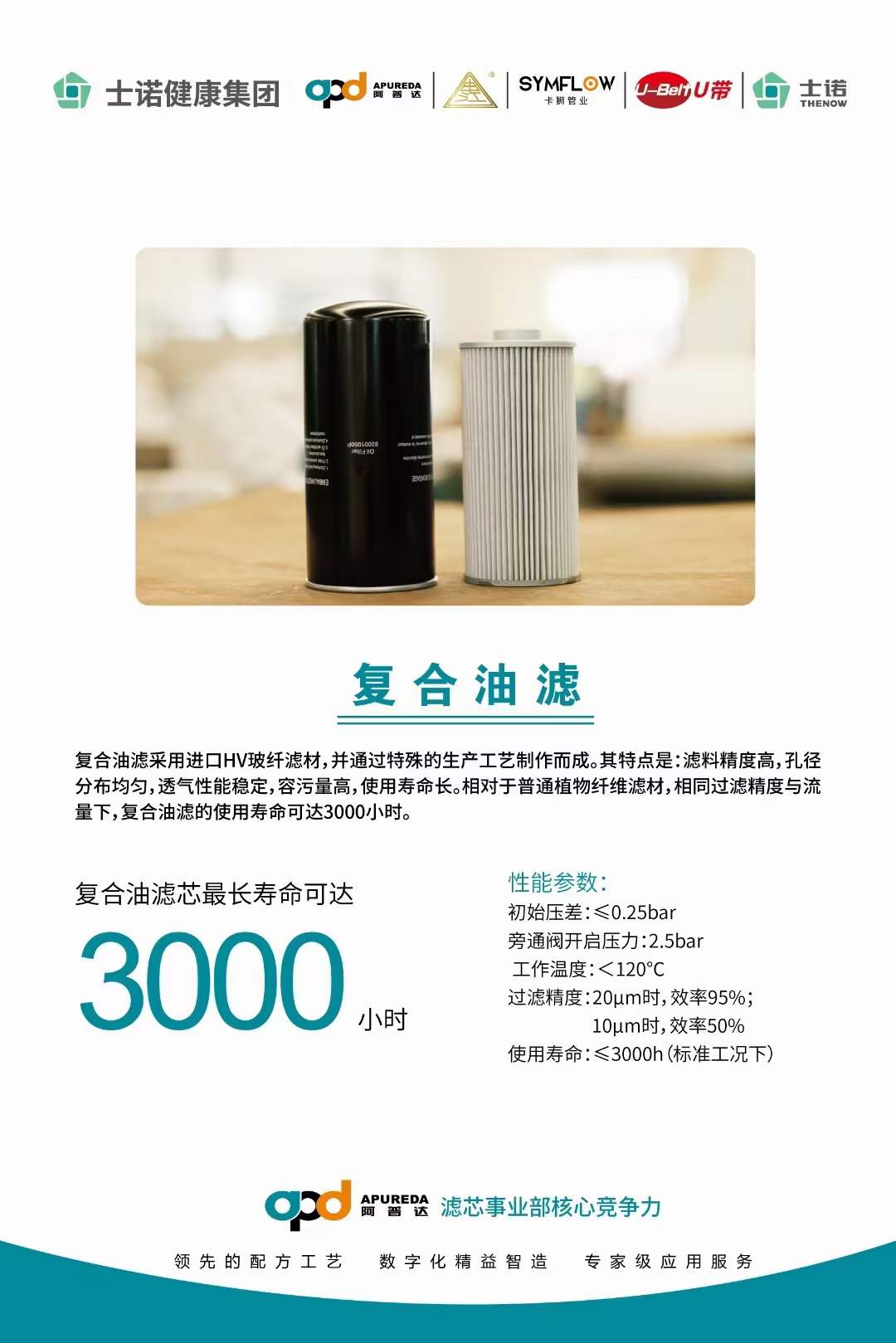 阿普达 复合油分  复合油滤  复合空滤