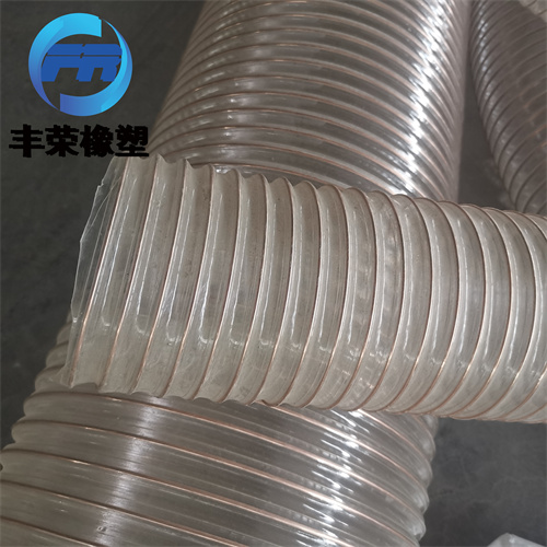 pu聚氨酯木工耐磨抽吸物料输送软管  pu软管  耐磨软管  木工抽吸软管