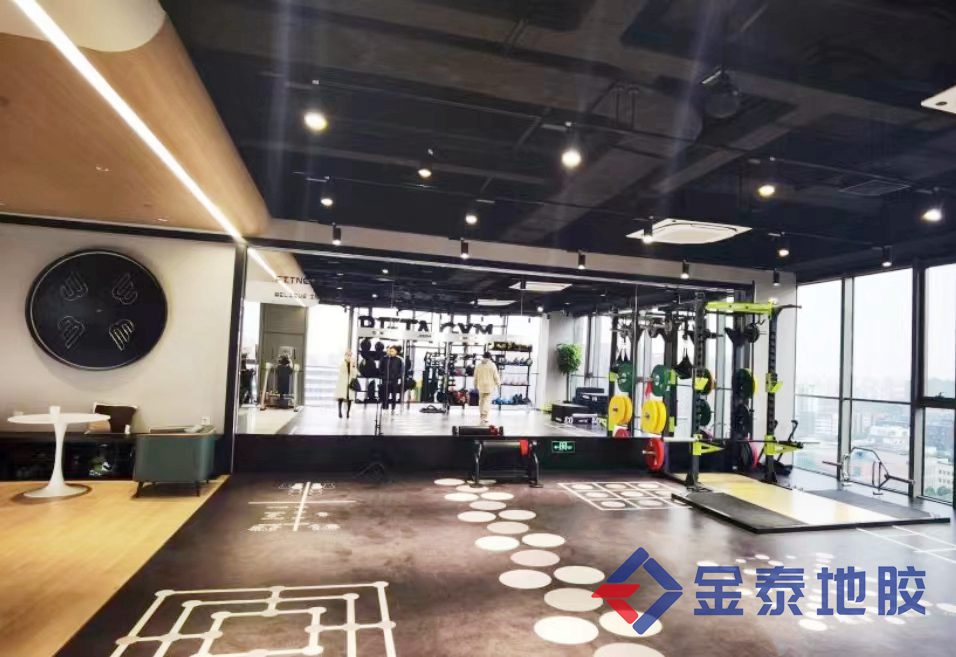 供应大同健身房360私教地板 图案定制地胶  健身房360地胶  健身房图案定制地胶