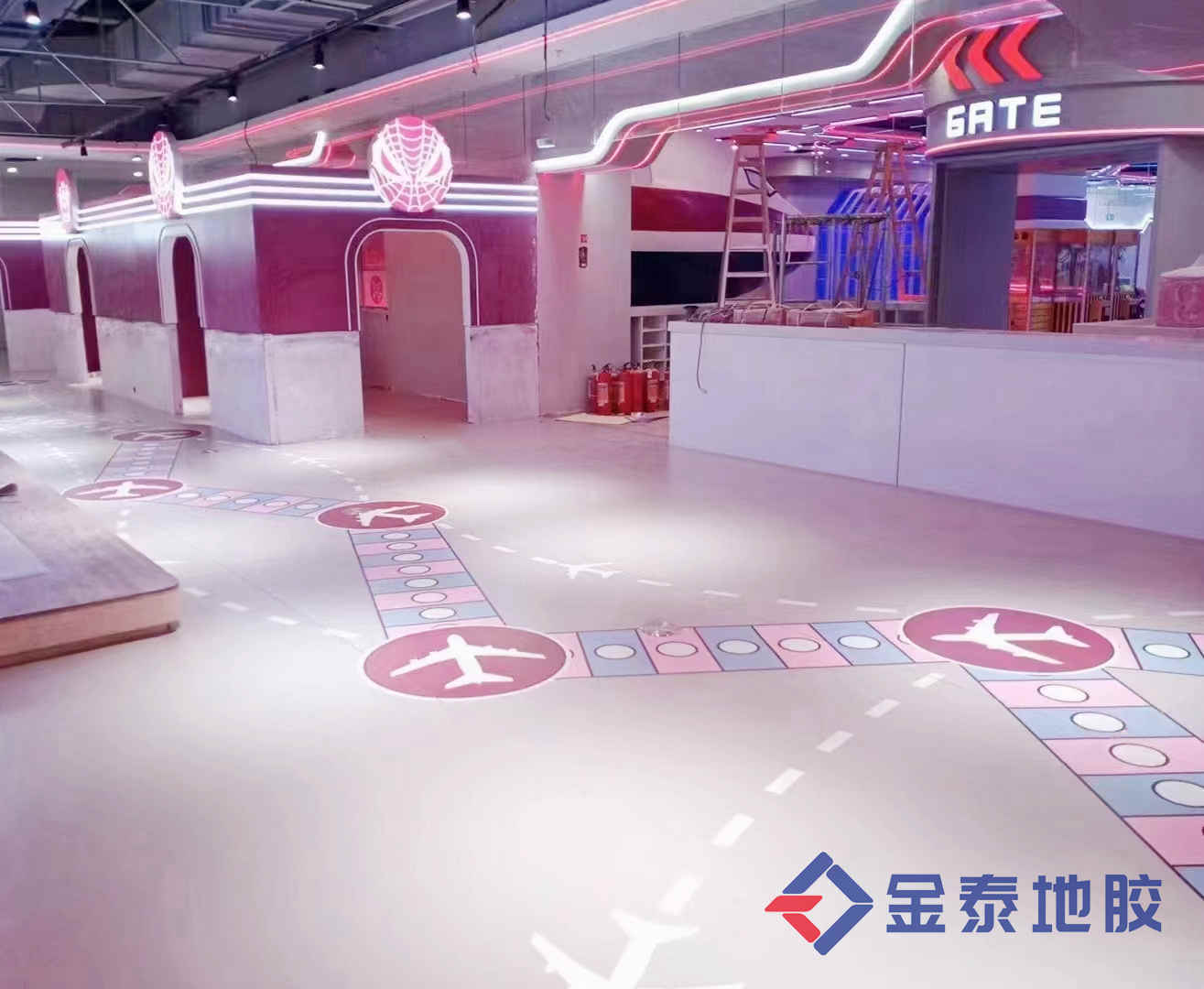 供应大同淘气堡塑胶地板 图案定制地胶  淘气堡地胶  淘气堡定制地胶