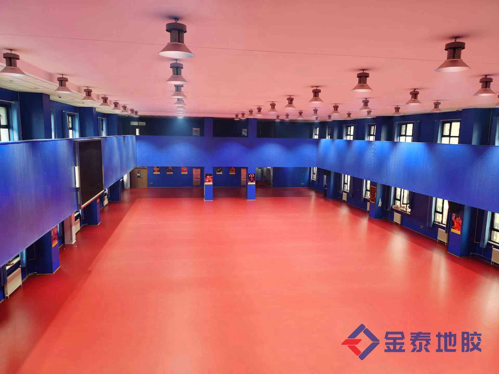 供应大同乒乓球PVC地板 环保 防滑  乒乓球地胶  乒乓球运动地板